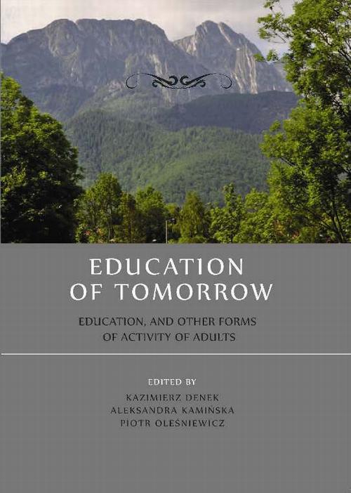 Education of tomorrow.  Education, and other forms of activity of adults — okładka e-booka