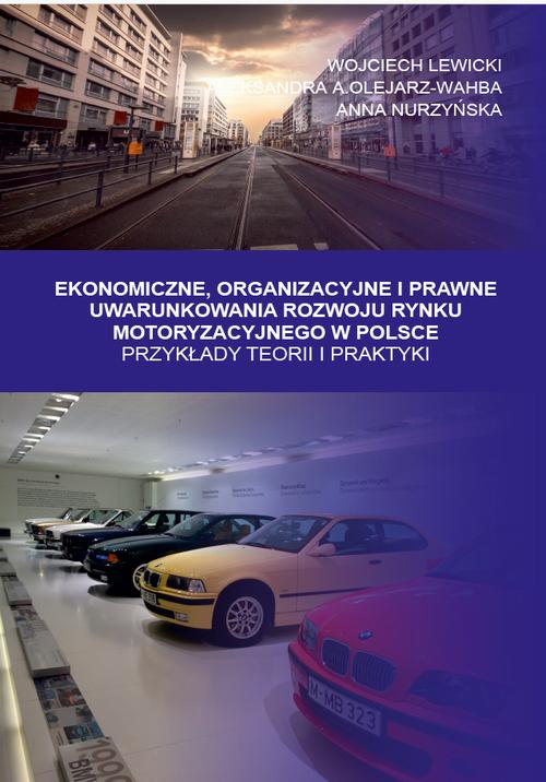 Tytuł: Ekonomiczne, Organizacyjne i Prawne Uwarunkowania rozwoju rynku motoryzacyjnego w Polsce. Przykłady teorii i praktyki
Autor: Wojciech Lewicki, Aleksandra Olejarz-Wahba, Anna Nurzyńska
Wydawnictwo: Sophia
Formaty: PDF