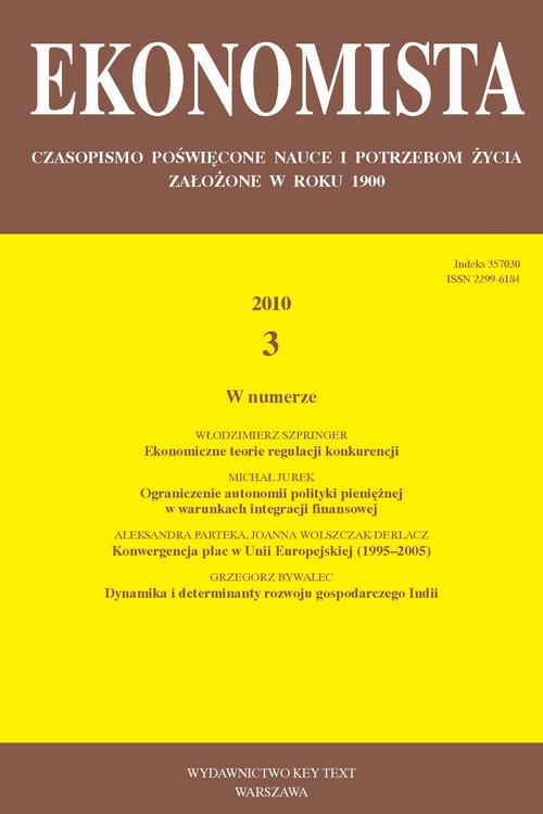 Tytuł: Ekonomista 2010 nr 3
Autor: Praca zbiorowa
Wydawnictwo: Key Text
Formaty: PDF