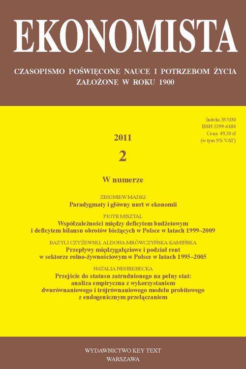 Tytuł: Ekonomista 2011 nr 2
Autor: Praca zbiorowa
Wydawnictwo: Key Text
Formaty: PDF