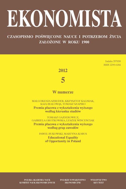 Tytuł: Ekonomista 2012 nr 5
Autor: Praca zbiorowa
Wydawnictwo: Key Text
Formaty: PDF