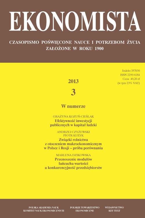 Tytuł: Ekonomista 2013 nr 3
Autor: Praca zbiorowa
Wydawnictwo: Key Text
Formaty: PDF