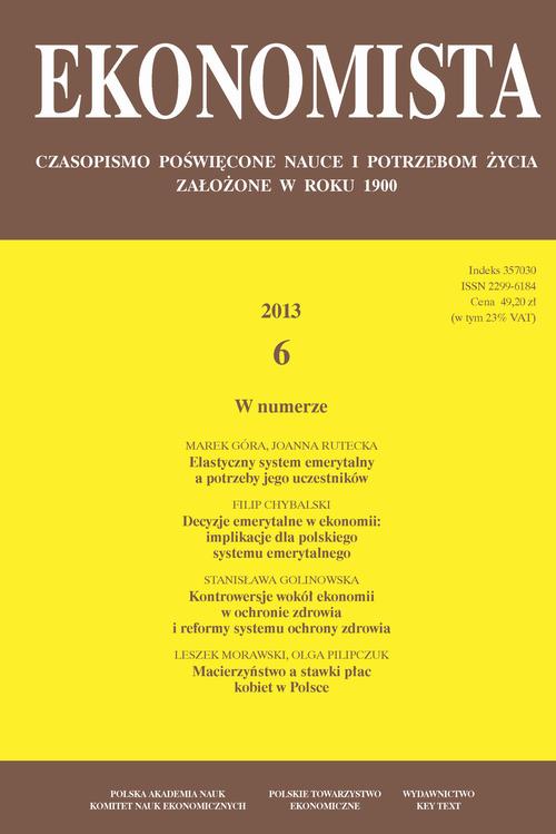 Tytuł: Ekonomista 2013 nr 6
Autor: Praca zbiorowa
Wydawnictwo: Key Text
Formaty: PDF