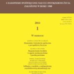 Ekonomista 2014 nr 1 — okładka wydania