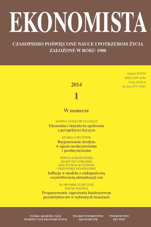 Tytuł: Ekonomista 2014 nr 1
Autor: Praca zbiorowa
Wydawnictwo: Key Text
Formaty: PDF
