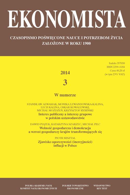 Tytuł: Ekonomista 2014 nr 3
Autor: Praca zbiorowa
Wydawnictwo: Key Text
Formaty: PDF