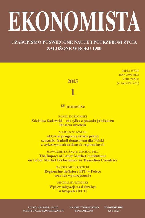 Tytuł: Ekonomista 2015 nr 1
Autor: Praca zbiorowa
Wydawnictwo: Key Text
Formaty: PDF
