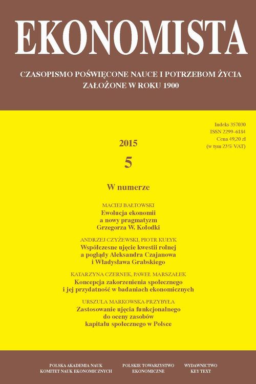 Tytuł: Ekonomista 2015 nr 5
Autor: Praca zbiorowa
Wydawnictwo: Key Text
Formaty: PDF