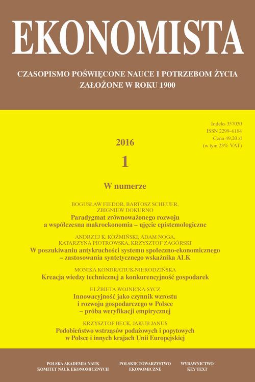Tytuł: Ekonomista 2016 nr 1
Autor: Praca zbiorowa
Wydawnictwo: Key Text
Formaty: PDF