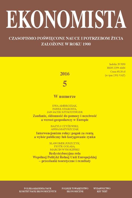 Tytuł: Ekonomista 2016 nr 5
Autor: Praca zbiorowa
Wydawnictwo: Key Text
Formaty: PDF