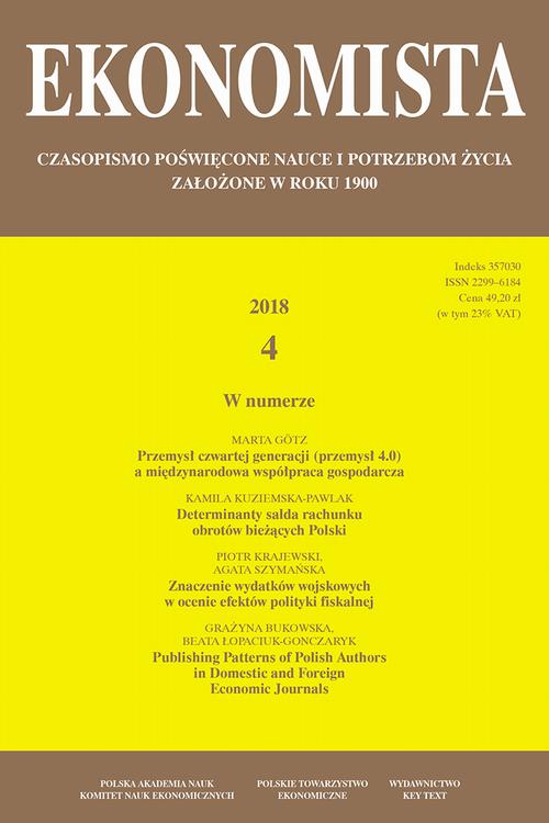 Tytuł: Ekonomista 2018 nr 4
Autor: Praca zbiorowa
Wydawnictwo: Key Text
Formaty: PDF