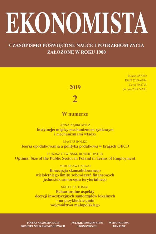 Tytuł: Ekonomista 2019 nr 2
Autor: Praca zbiorowa
Wydawnictwo: Key Text
Formaty: PDF