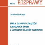Emisja gazów związkowych szkodliwych spalin z lotniczych silników tłokowych — okładka e-booka