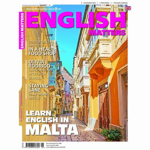 Tytuł: English Matters nr 106
Autor: 
Wydawnictwo: Colorful Media
Formaty: PDF
