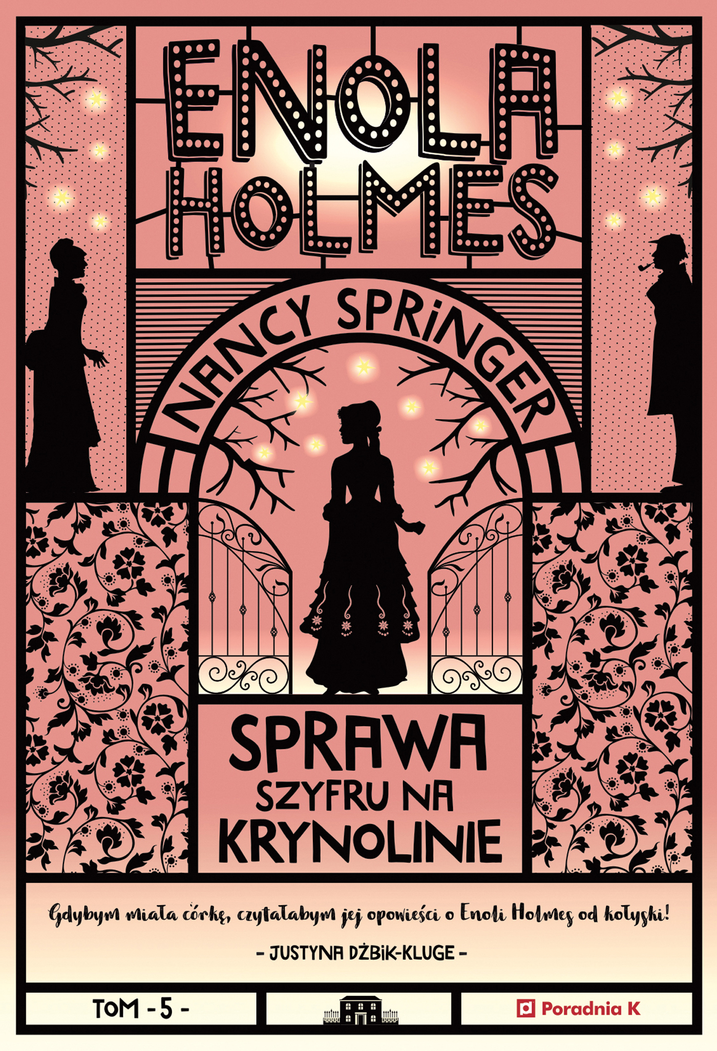 Enola Holmes. Sprawa szyfru na krynolinie .Tom 5 — okładka e-booka