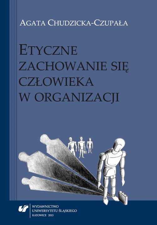 Etyczne zachowanie się człowieka w organizacji — okładka e-booka