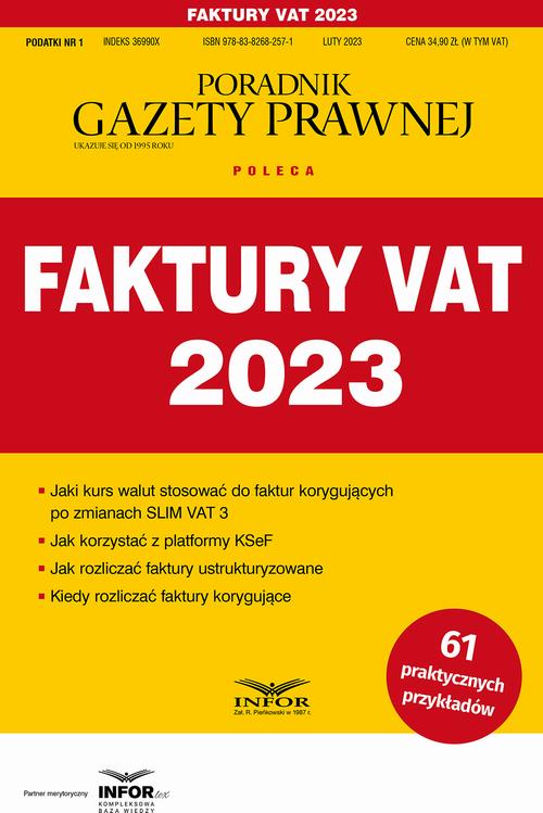 Faktury VAT 2023 — okładka e-booka