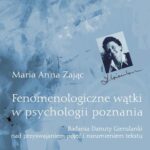 Fenomenologiczne wątki w psychologii poznania — okładka e-booka