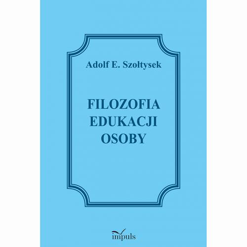 Filozofia edukacji osoby — okładka e-booka
