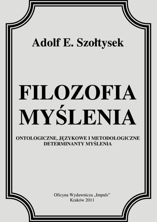 Filozofia myślenia — okładka e-booka