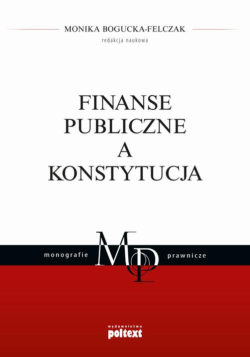 Finanse publiczne a Konstytucja — okładka e-booka