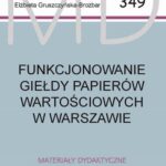 Funkcjonowanie Giełdy Papierów Wartościowych w Warszawie — okładka e-booka