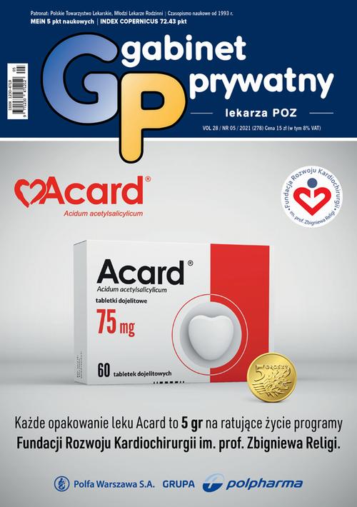 Tytuł: Gabinet Prywatny lekarza POZ 5/2021
Autor: Paweł Lewek, Jan Pęksa, Krzysztof Krzystyniak, Robert Kuthan, Anna Saran, Natalia Piątkowska, Magdalena Kajzar, Karolina Bień, Monika Kulig-Kulesza, Tomasz Łosień, Anna Jarzumbek, Michał Śliwa, Ewa Kluczewska
Wydawnictwo: Medyk
Formaty: PDF