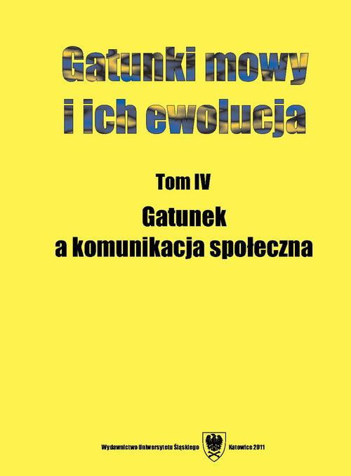 Gatunki mowy i ich ewolucja. T. 4: Gatunek a komunikacja społeczna — okładka e-booka