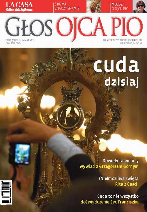 Tytuł: Głos Ojca Pio nr 5 (83) wrzesień/październik 2013
Autor: Praca zbiorowa
Wydawnictwo: Serafin
Formaty: PDF