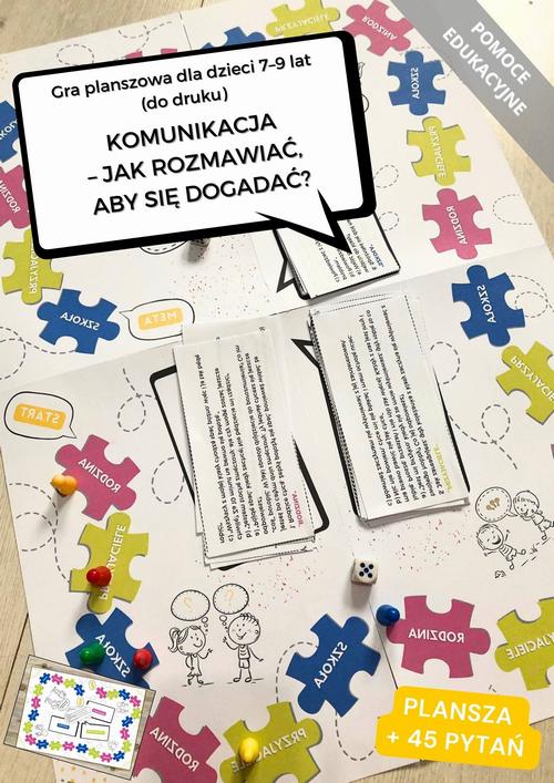 Tytuł: Gra planszowa " Komunikacja - jak rozmawiać, aby się dogadać?" dla dzieci 7-9 lat (do druku). Pomoc edukacyjna
Autor: Katarzyna Płuska
Wydawnictwo: Katarzyna Skoczylas-Płuska
Formaty: PDF