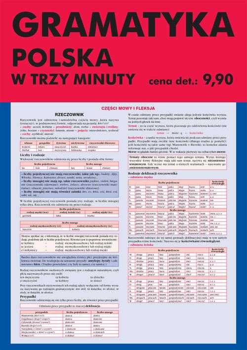 Gramatyka polska w trzy minuty — okładka e-booka