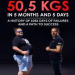 How I lost 50,5 kgs in 5 month and 5 days. A history of 1061 days of failures and a path to success. — okładka e-booka
