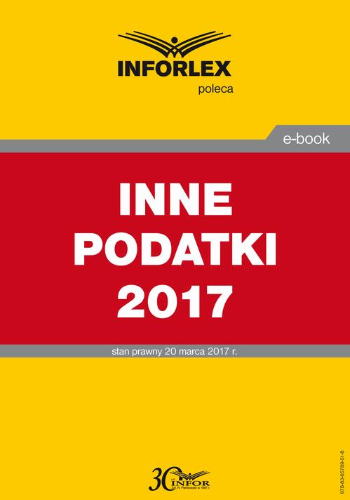 INNE PODATKI 2017 — okładka e-booka