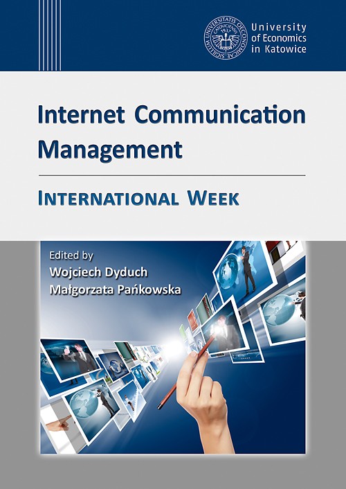 Tytuł: Internet Communication Management. International Week
Autor: 
Wydawnictwo: Wydawnictwo Uniwersytetu Ekonomicznego w Katowicach
Formaty: PDF