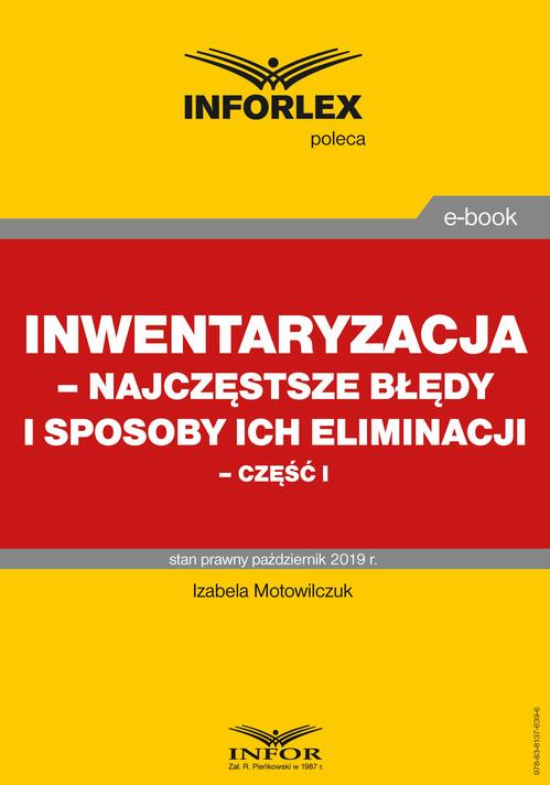Inwentaryzacja – najczęstsze błędy i sposoby ich eliminacji – część I — okładka e-booka