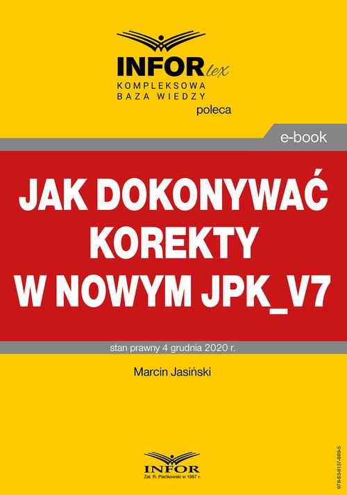 Jak dokonywać korekty w nowym JPK_V7 — okładka e-booka