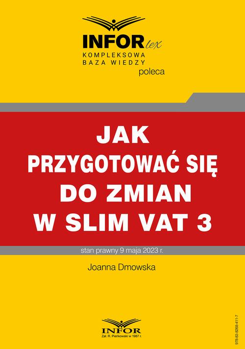 Jak przygotować się do zmian SLIM VAT 3 — okładka e-booka