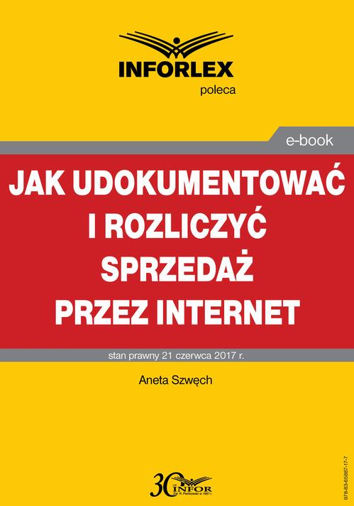 Jak udokumentować i rozliczyć sprzedaż przez Internet — okładka e-booka