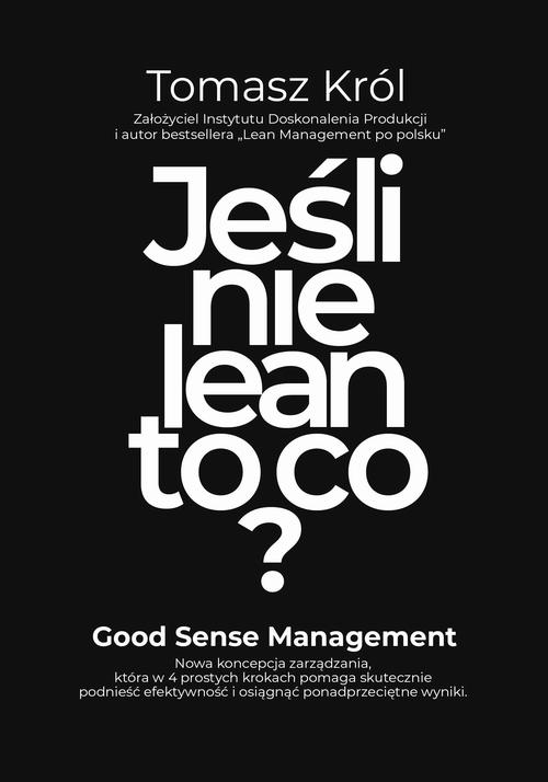 Jeśli nie lean to co? — okładka e-booka