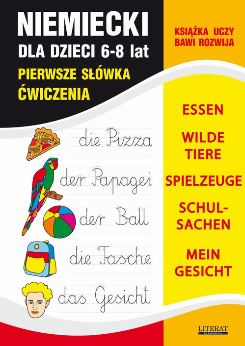 Język niemiecki dla dzieci. Pierwsze słówka. Ćwiczenia. 6-8 lat — okładka e-booka