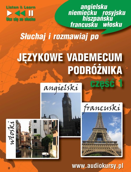Tytuł: Językowe Vademecum Podróżnika  część 1
Autor: Dorota Guzik
Wydawnictwo: DIM
Formaty: MP3