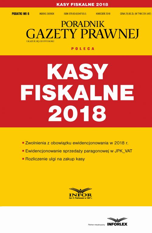 Kasy fiskalne 2018 (Podatki 6/2018) — okładka e-booka