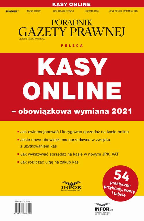 Kasy online obowiązkowa wymiana 2021 — okładka e-booka