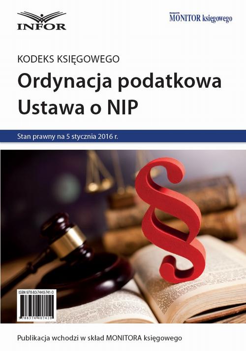 Tytuł: Kodeks-księgowego, Ordynacja podatkowa, NIP 2016
Autor: Infor Pl
Wydawnictwo: Infor
Formaty: PDF