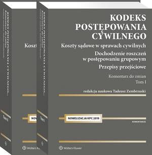 Kodeks postępowania cywilnego. Komentarz do zmian 2019. Tom I i II — okładka e-booka