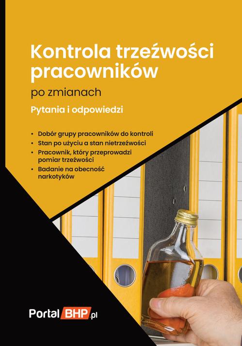 Kontrola trzeźwości pracowników po zmianach — okładka e-booka