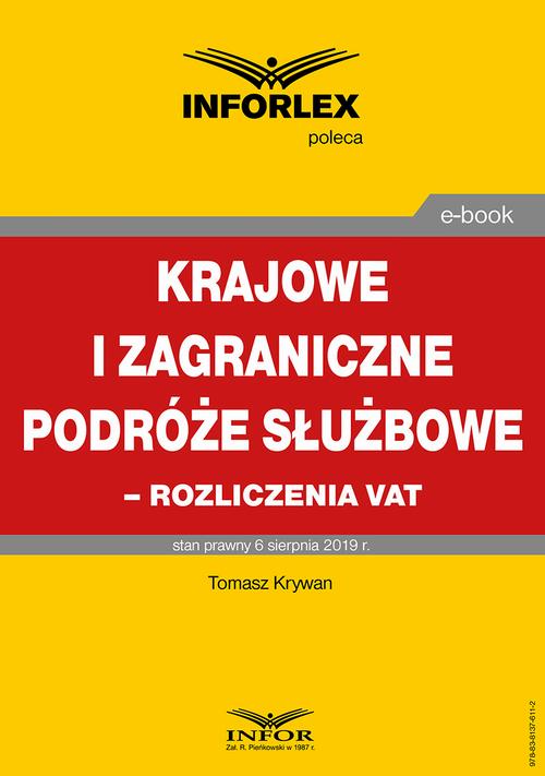 Krajowe i zagraniczne podróże służbowe – rozliczanie VAT — okładka e-booka