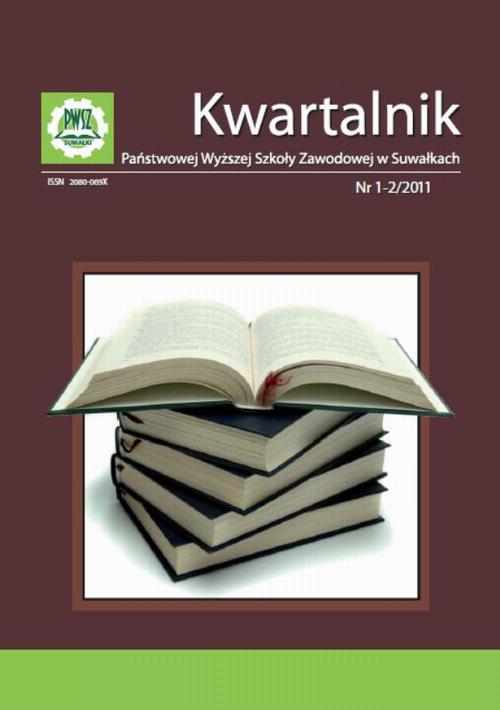 Tytuł: Kwartalnik Państwowej Wyższej Szkoły Zawodowej w Suwałkach nr 1-2/2011
Autor: Praca zbiorowa
Wydawnictwo: Państwowa Uczelnia Zawodowa im. prof. E F. Szczepanika
Formaty: PDF