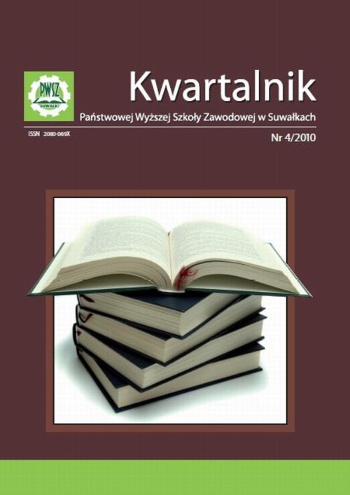 Tytuł: Kwartalnik Państwowej Wyższej Szkoły Zawodowej w Suwałkach nr 4/2010
Autor: Praca zbiorowa
Wydawnictwo: Państwowa Uczelnia Zawodowa im. prof. E F. Szczepanika
Formaty: PDF