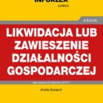 Likwidacja lub zawieszenie działalności gospodarczej — okładka e-booka